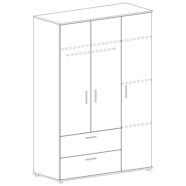 Kleiderschrank 3-türig »Mathea«