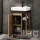 NYX 50 cm Wotan Oak Bathroom Furniture Set with GLORA LED Mirror