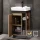 Nyx 45 cm Wotan Oak Bathroom Furniture Set with GLORA LED Mirror