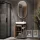 Nyx 45 cm Wotan Oak Bathroom Furniture Set with GLORA LED Mirror