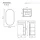 Nyx 45 cm Wotan Oak Bathroom Furniture Set with GLORA LED Mirror