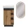 Conjunto de muebles de baño NYX: lavabo de 45 cm en roble Wotan con espejo con LED GLORA