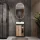 NYX Bathroom Furniture Set: 45 cm Wotan Oak Vanity with GLORA LED Mirror and Black Faucet