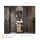 Ensemble de meubles de salle de bains NYX : lavabo de 50 cm en chêne Wotan, miroir GLORA à LED et robinetterie noire