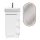 NYX Bathroom Furniture Set: 50-cm Vanity in Matte White with GLORA LED Mirror and Chrome Faucet