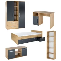 6-teiliges Jugendzimmer-Megaset »Alessio«...