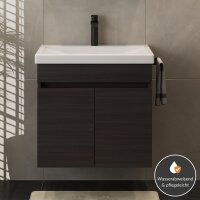 Waschtisch 60 cm mit Doppeltür - anthrazit