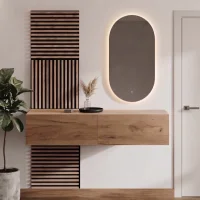 WEST Garderoben Set 140 cm mit AKUSTRA Paneelen und LED...