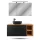 LUX Badmöbel Set 120 cm - Mit Spiegelschrank ARIA 120 cm in Anthrazit und Aufsatzwaschbecken