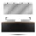 LUX Badmöbel Set 180 cm - Mit 180 cm Spiegelschrank ARIA (2x 90 cm) in Anthrazit und Aufsatzwaschbecken 60 cm Weiß