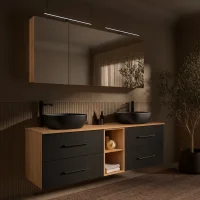 LUX Badmöbel Set 170 cm - mit 160 cm...
