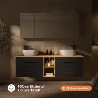 LUX Badmöbel Set 170 cm - mit 160 cm...