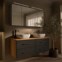 LUX Badmöbel Set 140 cm - mit 140 cm...