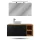 LUX Badmöbel Set 120 cm - Mit Spiegelschrank ARIA 120 cm in Gold Eiche und Aufsatzwaschbecken 42 cm Weiß