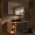 LUX Badmöbel Set 120 cm - Mit Spiegelschrank ARIA 120 cm in Anthrazit und Aufsatzwaschbecken 42 cm Schwarz