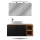 LUX Badmöbel Set 120 cm - Mit Spiegelschrank ARIA 120 cm in Anthrazit und Aufsatzwaschbecken 60 cm Weiß