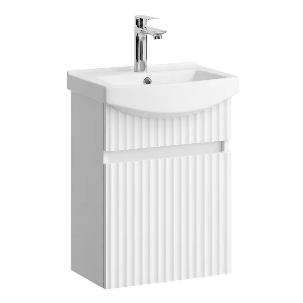 Mobile sottolavabo con lavabo Wega 45 cm bianco opaco