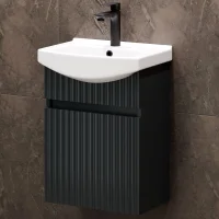 Mobile sottolavabo con lavabo Wega 45 cm antracite opaco
