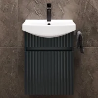 Mobile sottolavabo con lavabo Wega 45 cm antracite opaco