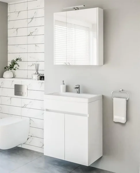 Mirror cabinet with LED 64cm (white)