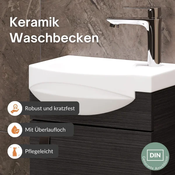 Waschtischunterschrank 40cm Anthrazit