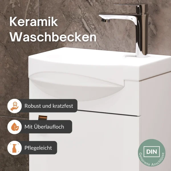 Waschtischunterschrank 40cm weiß