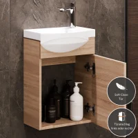 Meuble sous-lavabo 40 cm, chêne Sonoma
