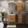 Badmöbel-Set mit Spiegelschrank 63cm und 2x Midischrank