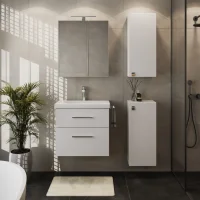 Conjunto de muebles de baño con armario con espejo...