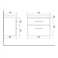 Badmöbel-Set mit Spiegelschrank 63cm und 2x Midischrank Weiß