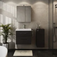 Conjunto de muebles de baño con armario con espejo...