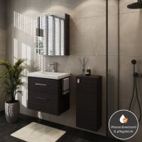 Bathroom furniture set with mirror cabinet 63cm and midi...