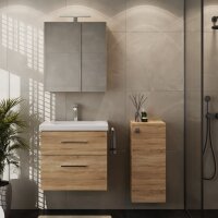 Bathroom furniture set with mirror cabinet 63cm and midi...