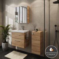 Bathroom furniture set with mirror cabinet 63cm and midi...