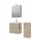 Badmöbel-Set mit Spiegelschrank 63cm und Midischrank Sonom Eiche