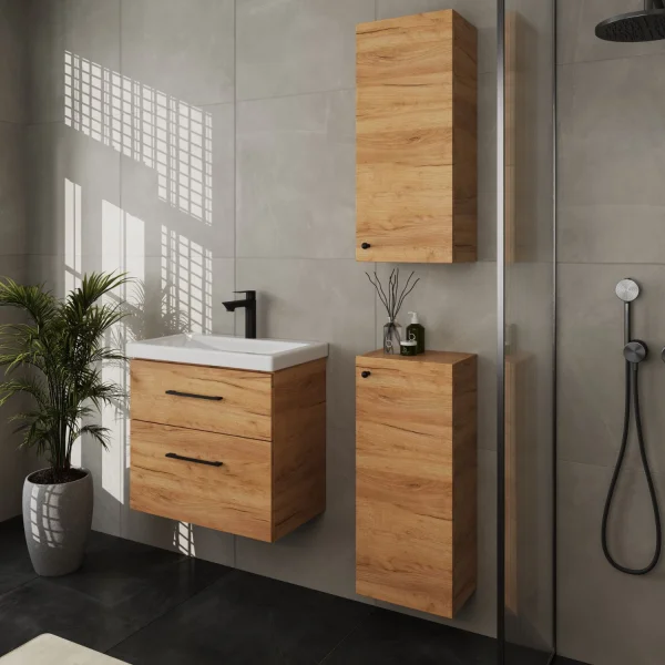 Badmöbel-Set 63cm mit 2x Midischrank
