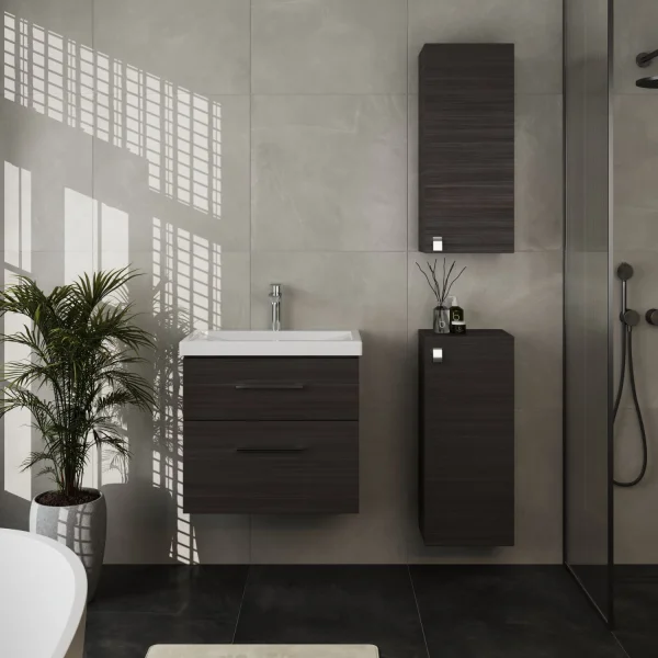 Badmöbel-Set 63cm mit 2x Midischrank