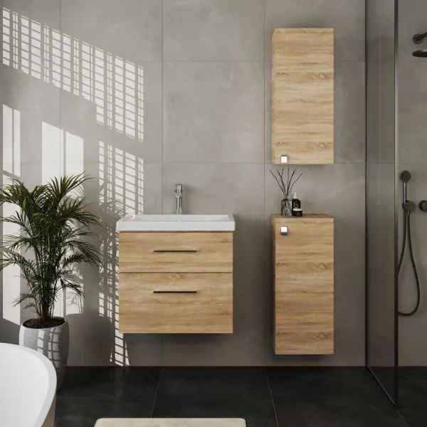 Badmöbel-Set 63cm mit 2x Midischrank