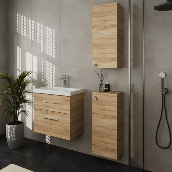 Badmöbel-Set 63cm mit 2x Midischrank