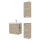 Badmöbel-Set 63cm mit 2x Midischrank Sonoma Eiche