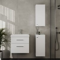 Bathroom furniture set 63cm with 2x midi cabinets white