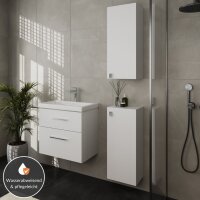 Bathroom furniture set 63cm with 2x midi cabinets white