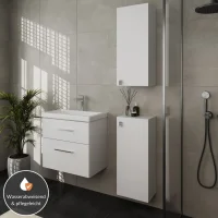 Badmöbel-Set 63cm mit 2x Midischrank weiß