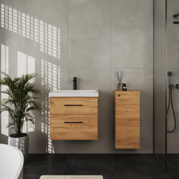 Badmöbel-Set 63cm mit Midischrank