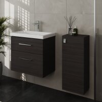 Badmöbel-Set 63cm mit Midischrank Anthrazit