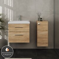Badmöbel-Set 63cm mit Midischrank Sonoma Eiche