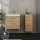 Badmöbel-Set 63cm mit Midischrank Sonoma Eiche