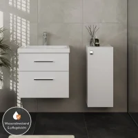 Badmöbel-Set 63cm mit Midischrank weiß