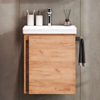 Unterschrank mit Waschbecken 50 cm Gold Eiche