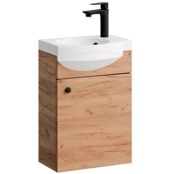 Waschtischunterschrank 40cm Gold Eiche